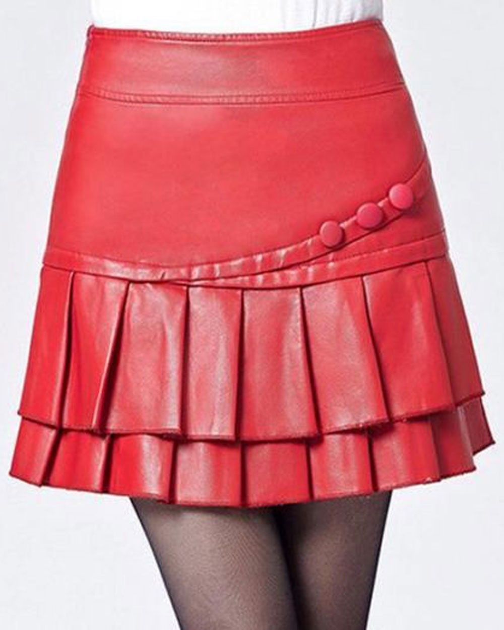 Leather Mini Skirt WS023