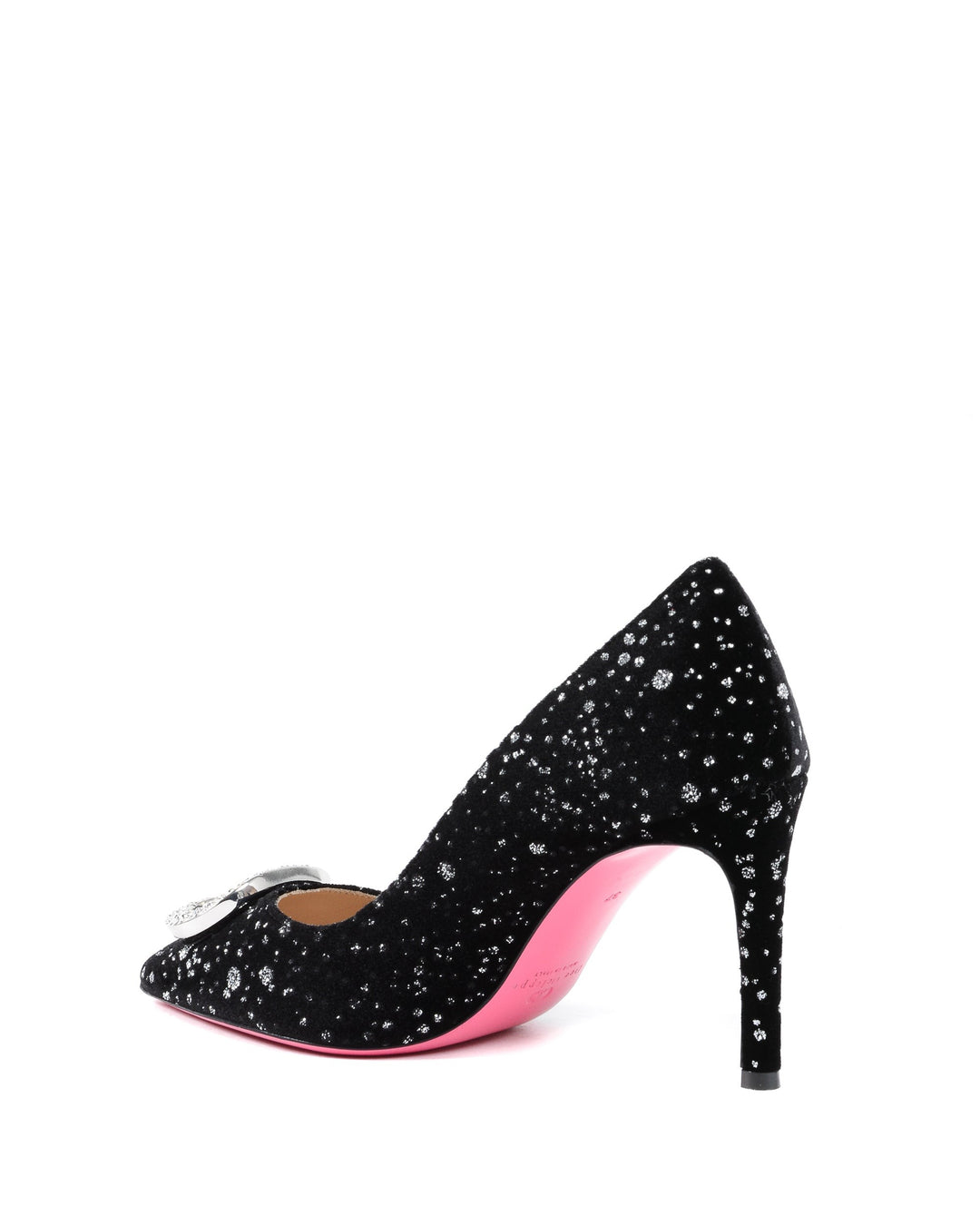Office Party Velvet Guggenheim Pump Black