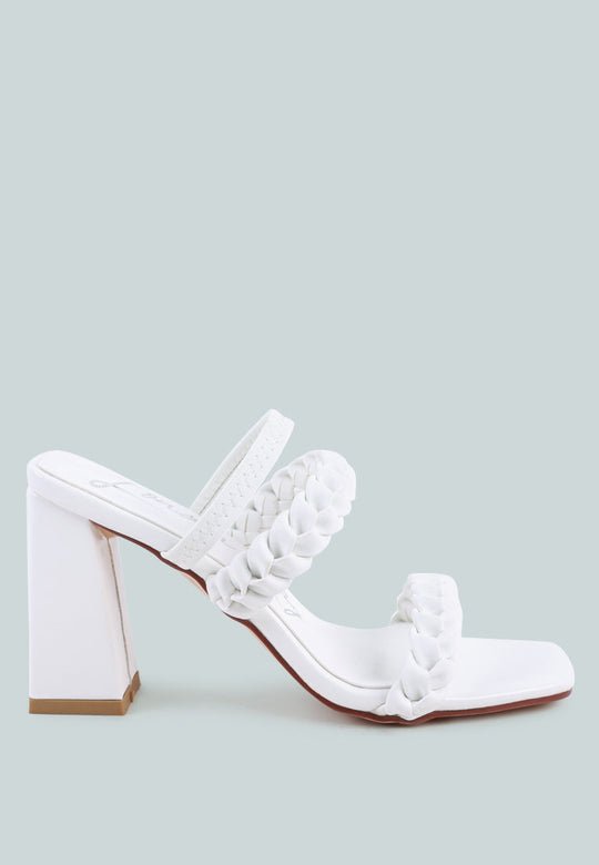 Arnie Braided Straps Block Heeled Sandals