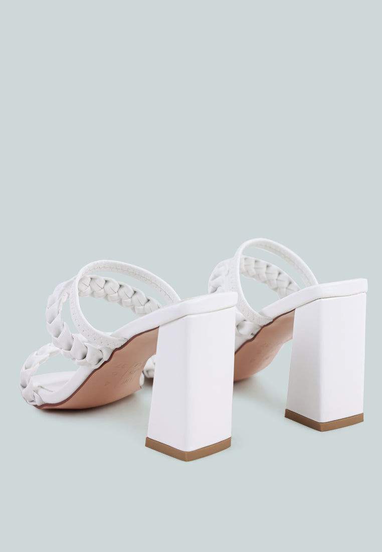 Arnie Braided Straps Block Heeled Sandals