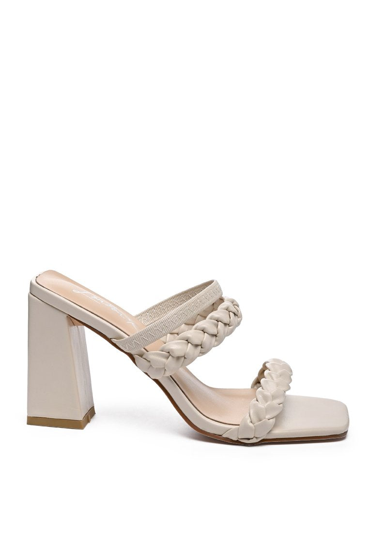 Arnie Braided Straps Block Heeled Sandals