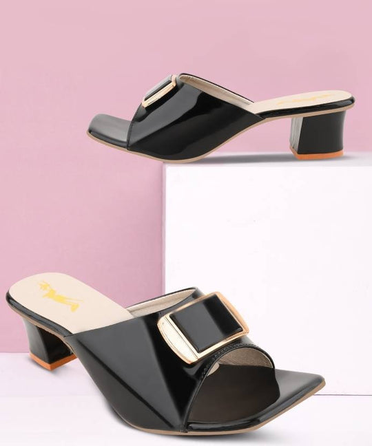 Women Black Heels Sandal